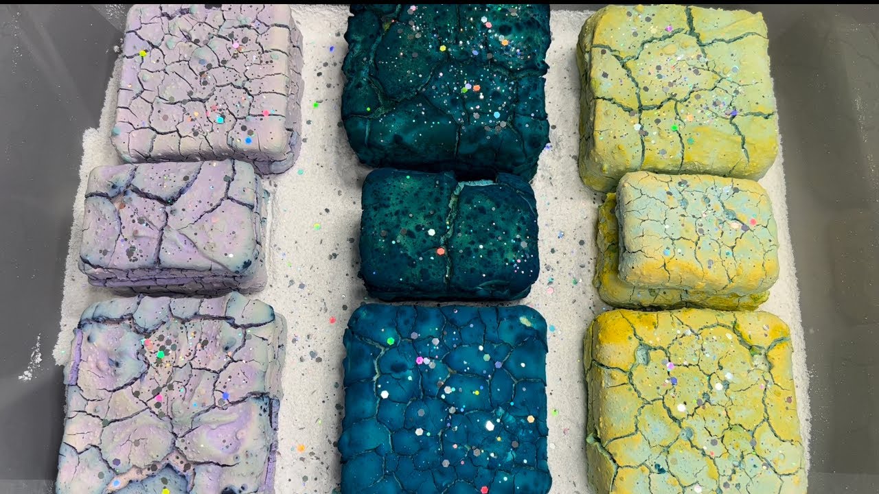 ASMR // PASTED REFORMED GYM CHALK GLITTER MIX // SATISFYING VIDEOS // SLEEP AID