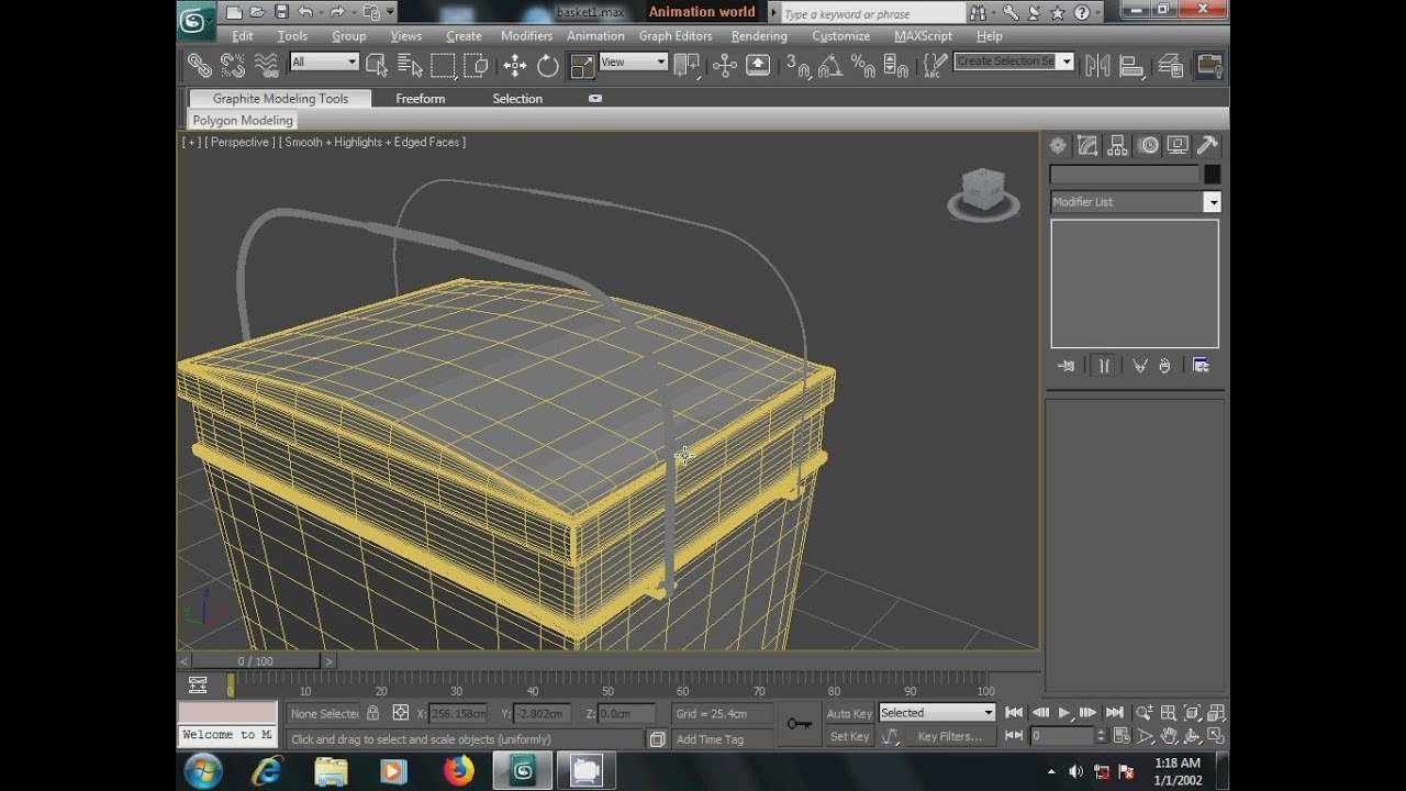 3Ds max basket modeling part 2 of 2