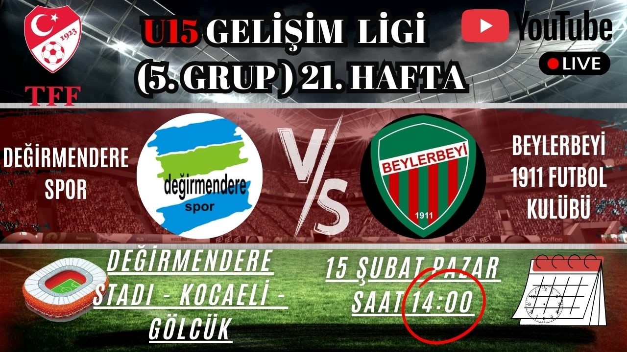 2025-2026 U15 GELİŞİM LİGİ | DEĞİRMENDERE SPOR - BEYLERBEYİ 1911 | 21.HAFTA