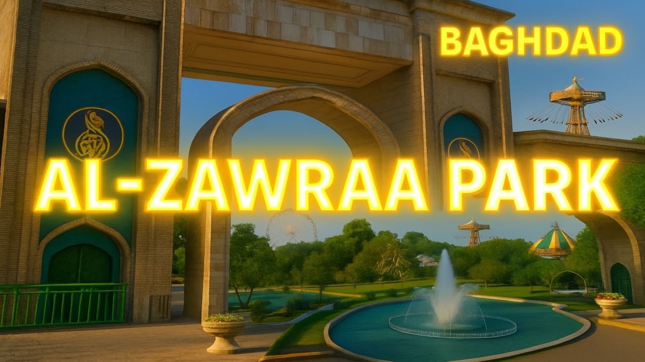 حديقة الزوراء من الداخل - جمال يخبل وسط بغداد! 🇮🇶❤️