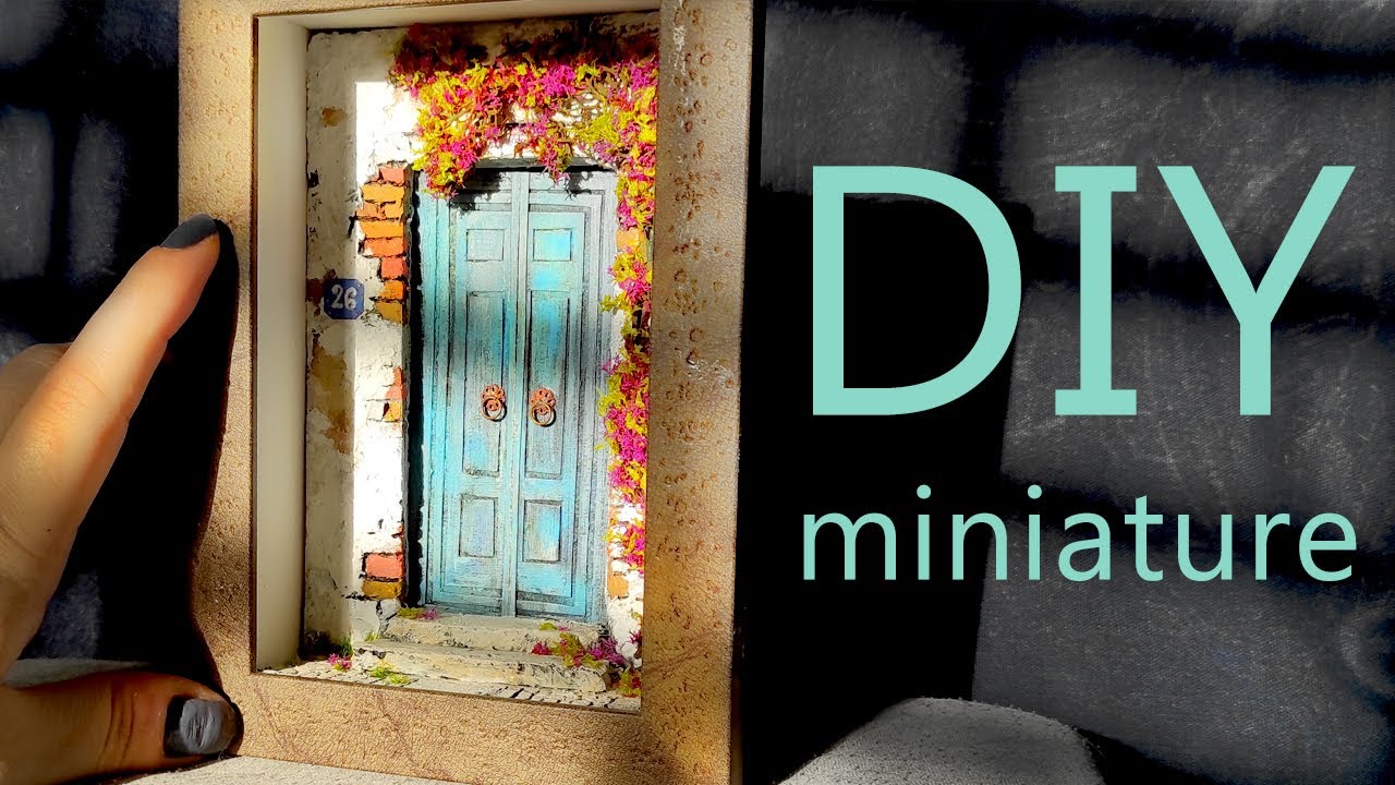 DIY MINIATURE DIORAMA SET | VINTAGE DOOR 🚪🌤️