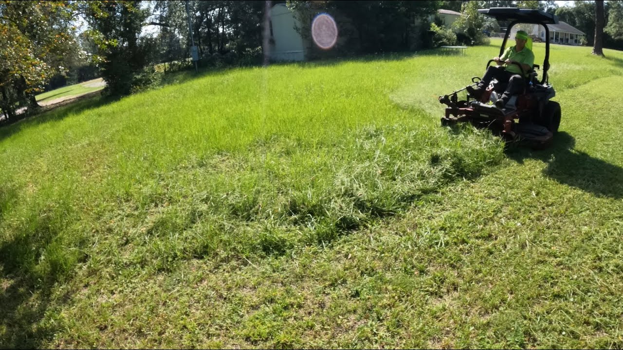 Mobile Home on an Acre Needs Tall Grass Mowed (Full Length Video)