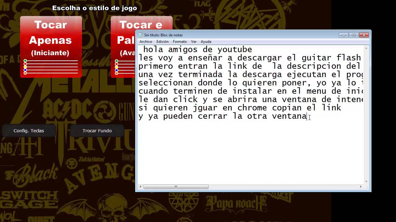 Como Descargar Guitar Flash Custom 2.0 y como ponerle canciones