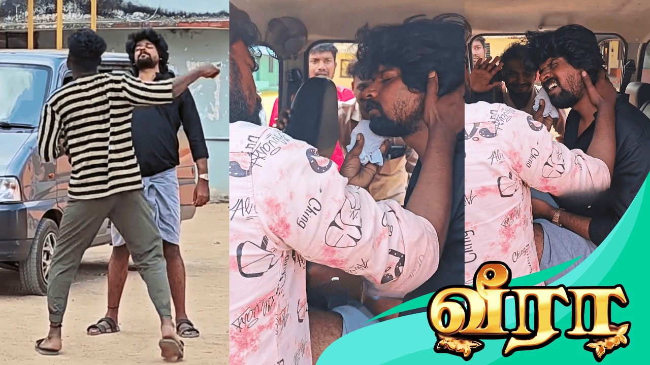 சூர்யாவின் முகத்தை உடைத்த கார்த்தி | Veera Serial Surya Fight Scene Making | Veera Serial Making