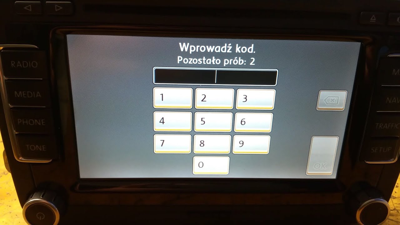 Jak odzyskać kod pin z radia VW RNS510 / How to recover pin code from VW RNS510 radio