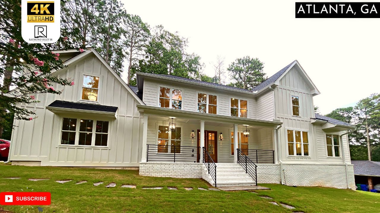 NEW Modern Farm House Home for Sale in Atlanta GA with NO HOA - 5 Bed, 5 Bath- Gorgeous KITCHEN!