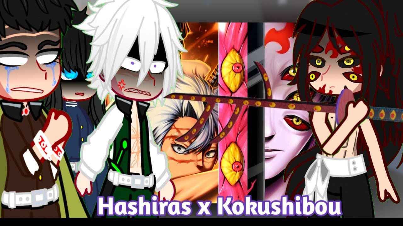 Hashiras reagindo a  hashiras x Kokushibou M4rkim rap | gacha club |
