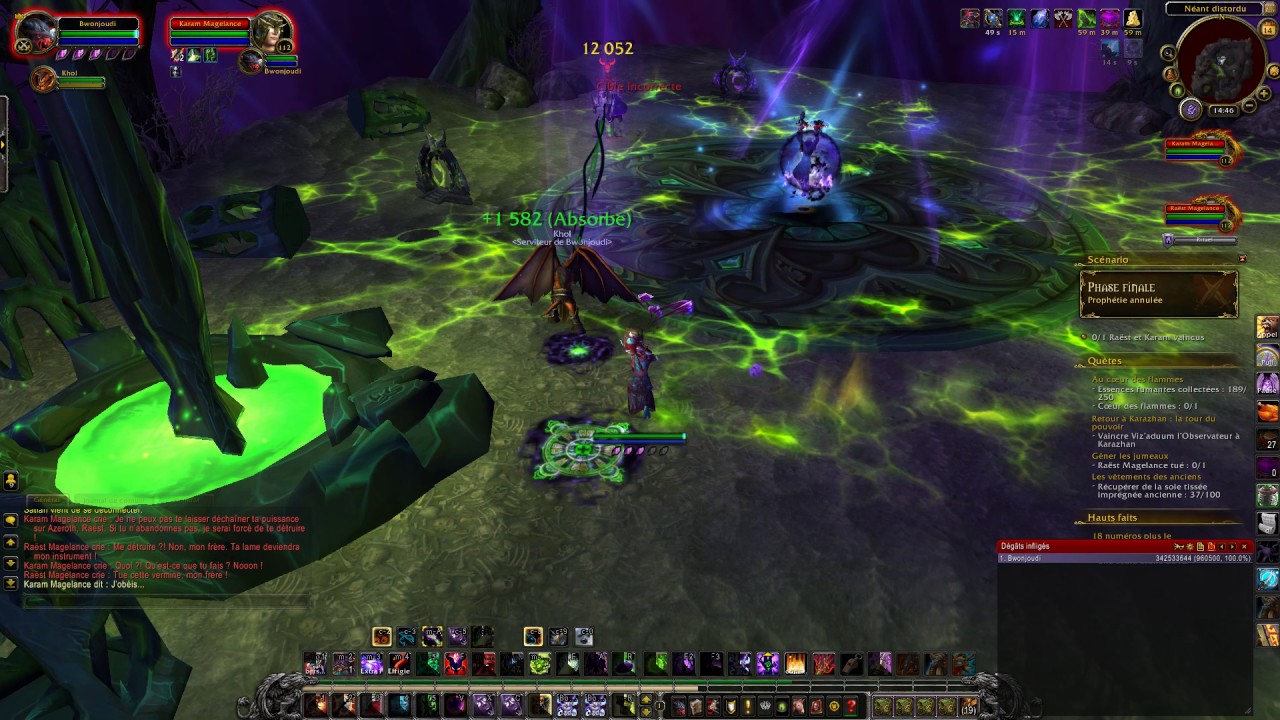 Bug D&eacute;fi arme prodigieuse D&eacute;mo Affliction