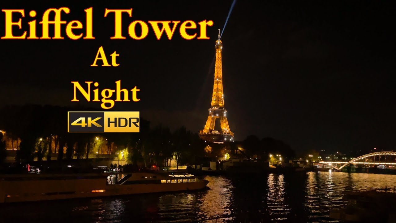 4K Paris Eiffel Tower | Champ de Mars Night Walk -  | Place du Trocadero 🇫🇷