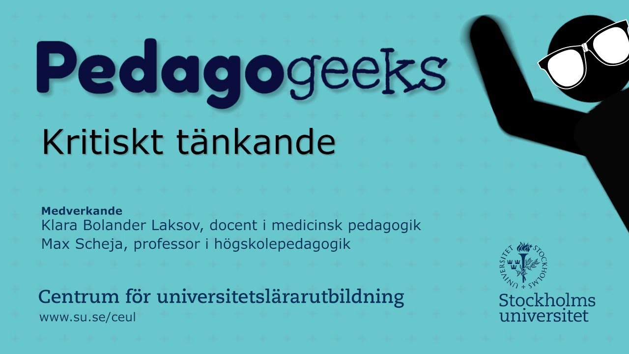 Pedagogeeks: Krititskt tänkande