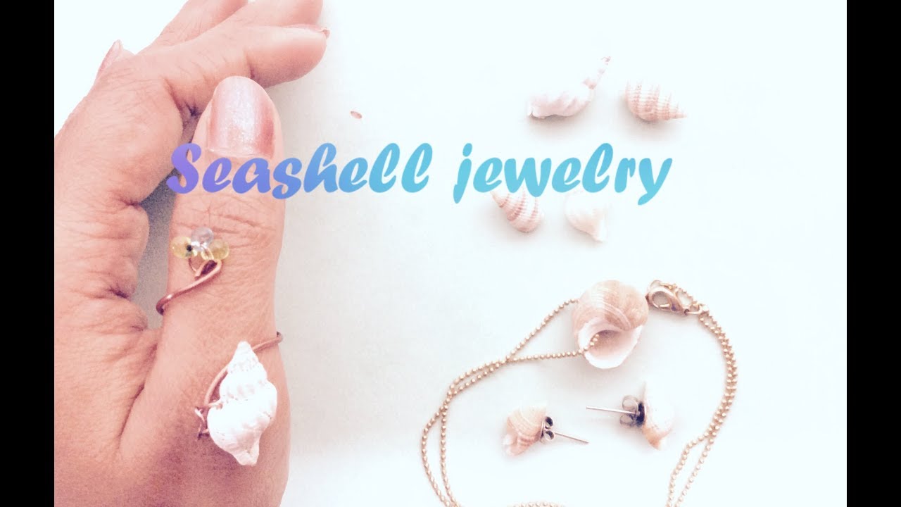 3 Sea shell DIY Jewelry | Necklace, Ring & Stud