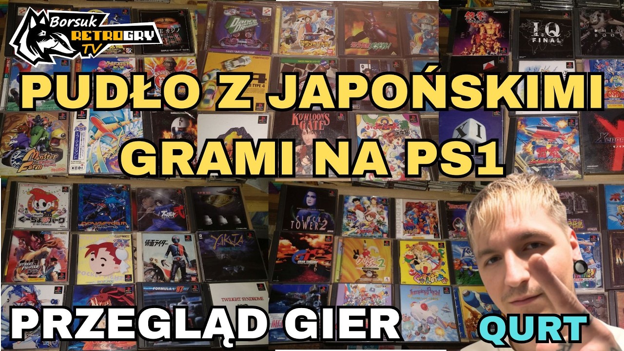 Borsuk Retro Gry TV: SONY PLAYSTATION 1 - Przegląd Gier - Pudło z Japońskimi Grami #3 (Gość: QURT)