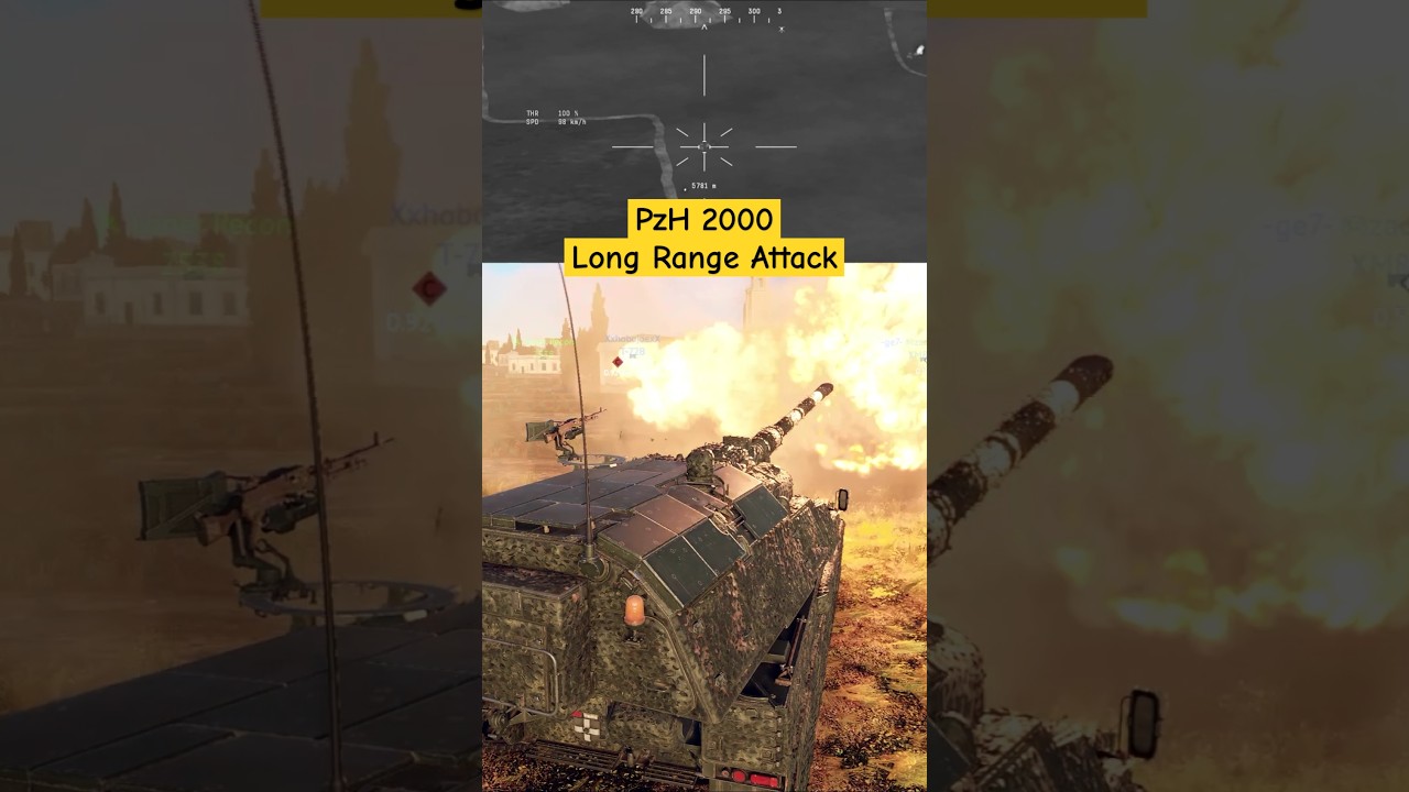 PzH 2000 howitzer airfield artillery strike #warthunder #artillery #indirectfire