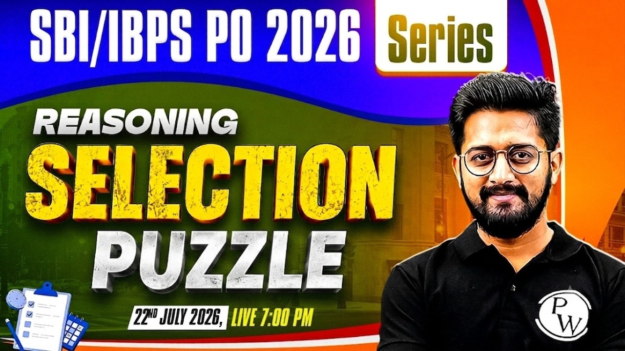 IBPS/SBI PO 2026 | Puzzle Reasoning | Reasoning for Banking Exam | by Sachin Sir