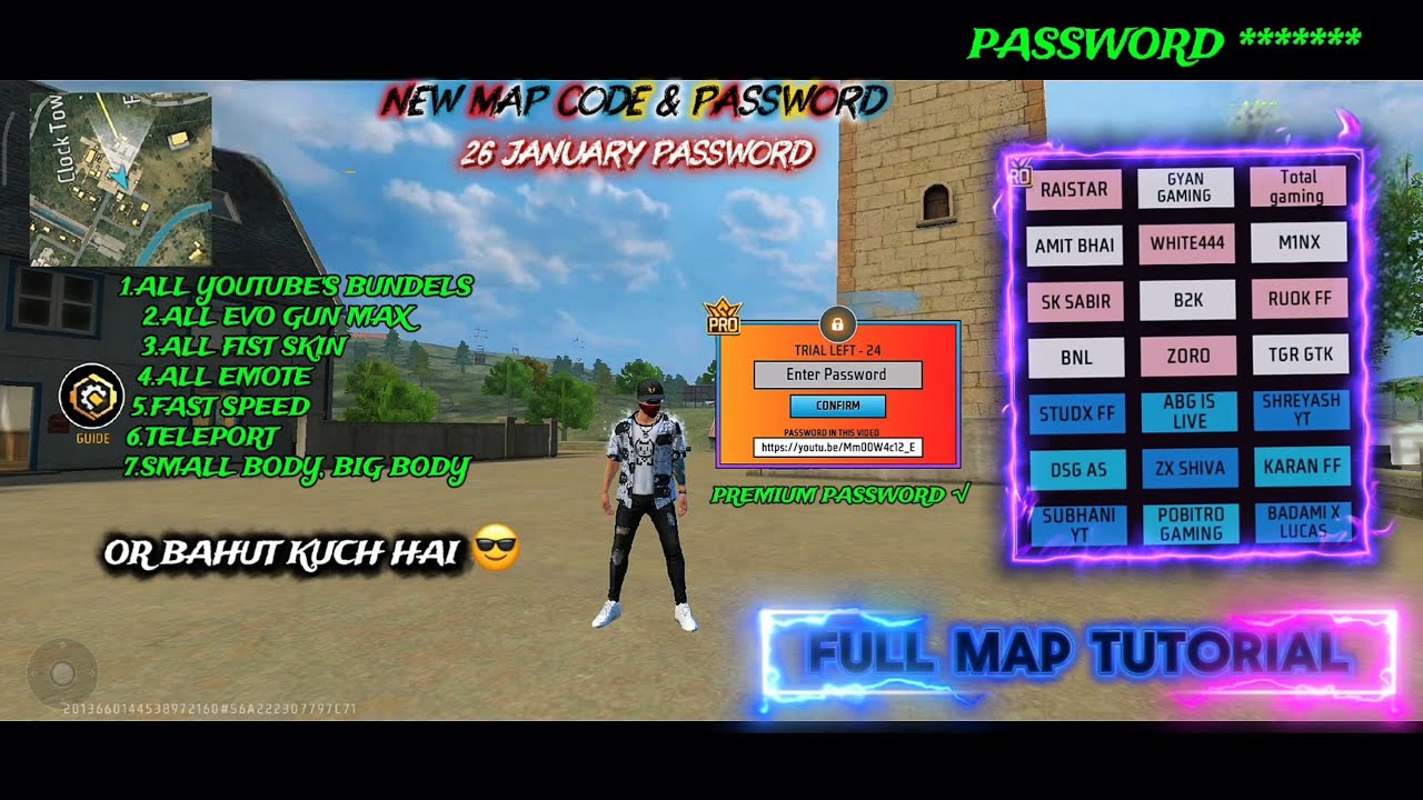 ALL IN ONE MAP BERMUDA  PREMIUM PASSWORD 🔐 UPDATED 😱| GUIDE GAMER #craftland #paasword #premiumpass 