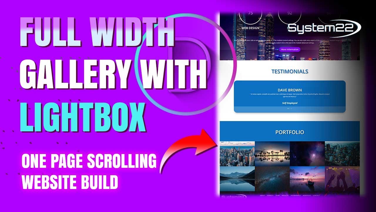 Divi Theme Full Width GALLERY SECTION 👈👈👍👍
