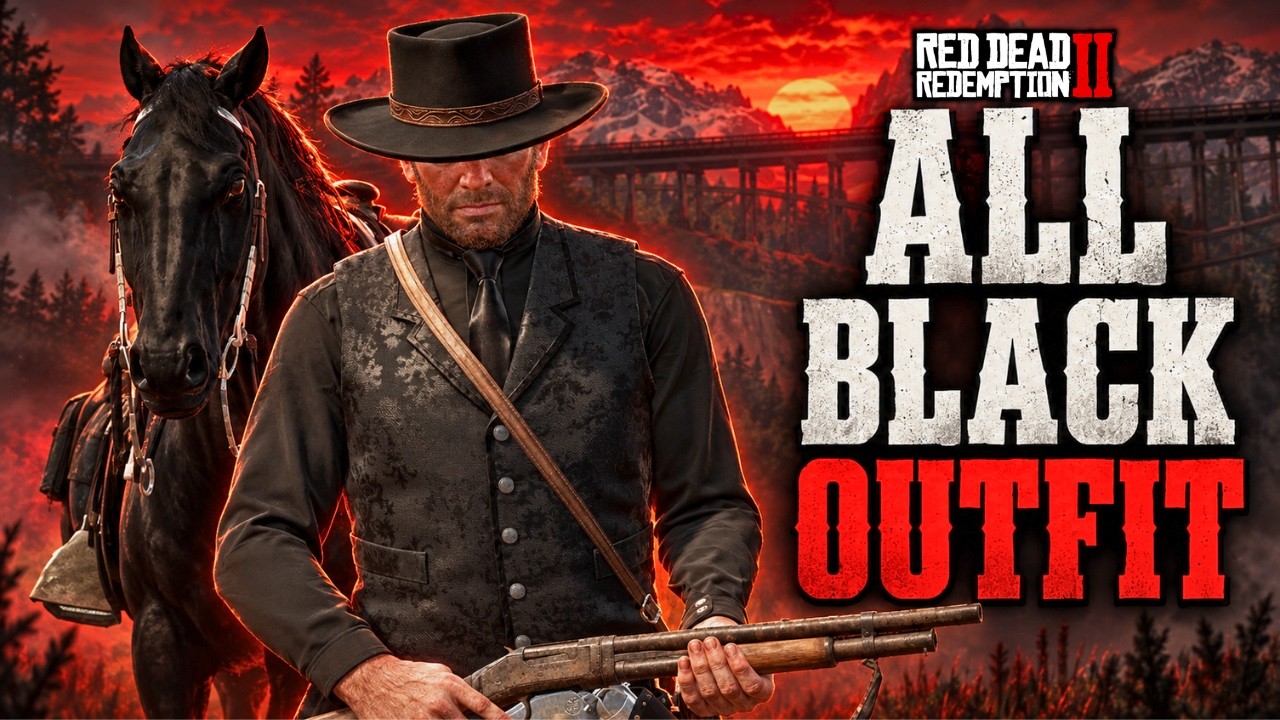 Лучший полностью черный костюм в RDR2