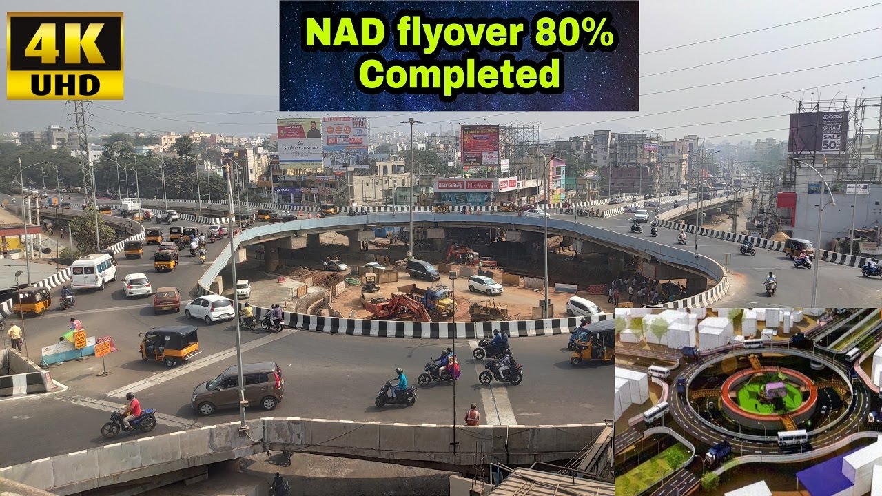 N A D Flyover Present Look 4 K ultra HD|| N A D flyover vizag || visakhapatnam || Part - 2
