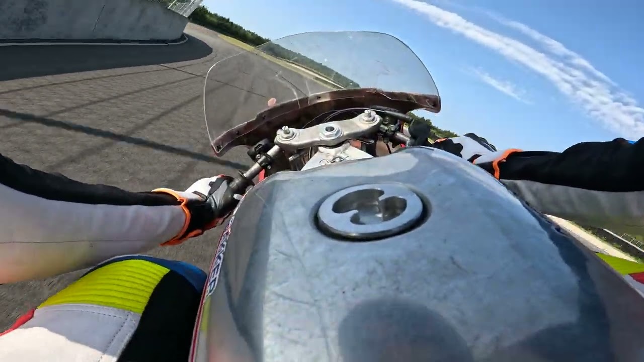 Track day at Meppen Circuit with my home made 125cc bike.