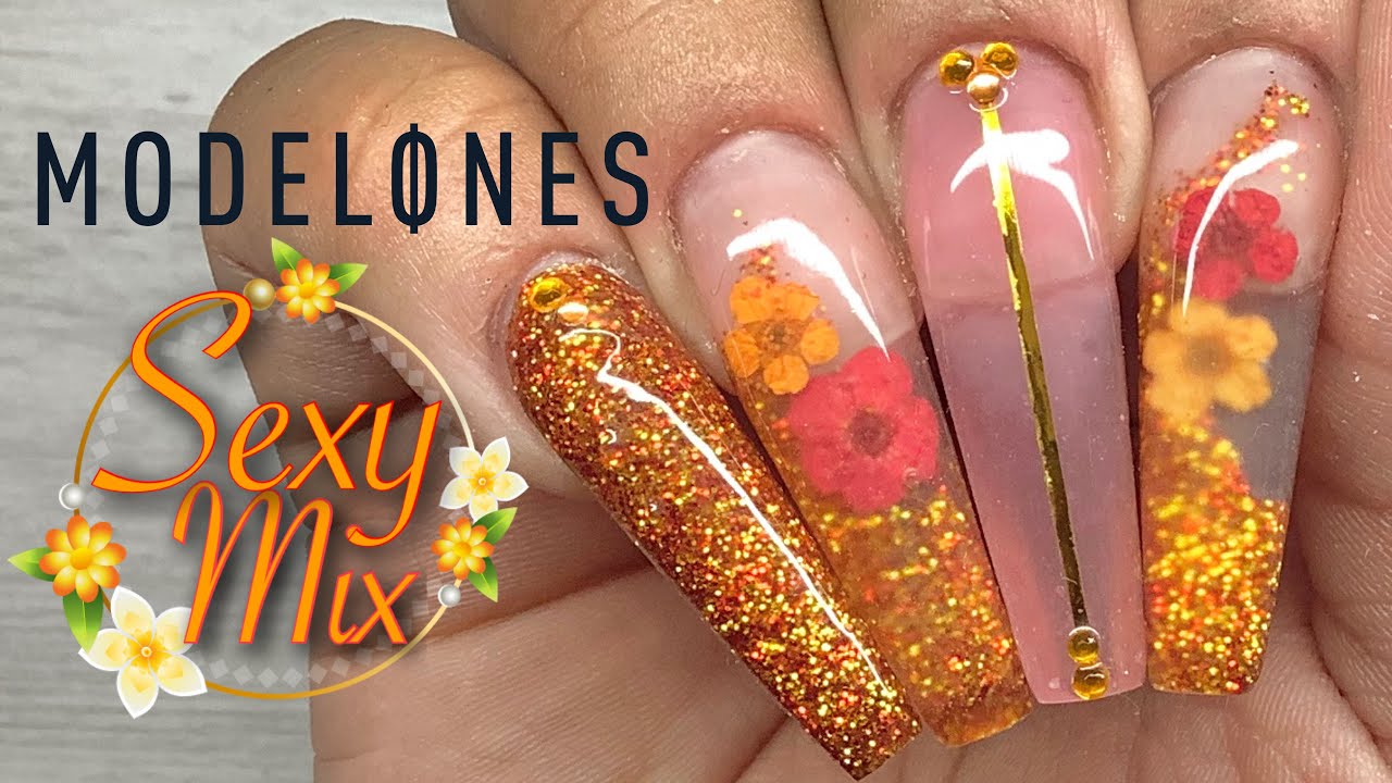 Trying Out MODELONES PolyGel Sexy Mix Kit | Fall Autumn Nail Design