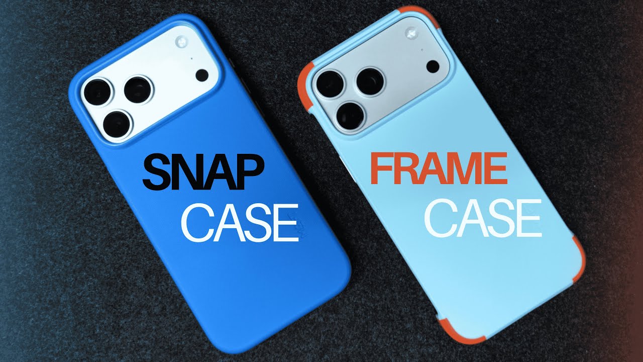 Сравнение чехлов MOFT Snap Case и Frame Case для iPhone 17 Pro Max.