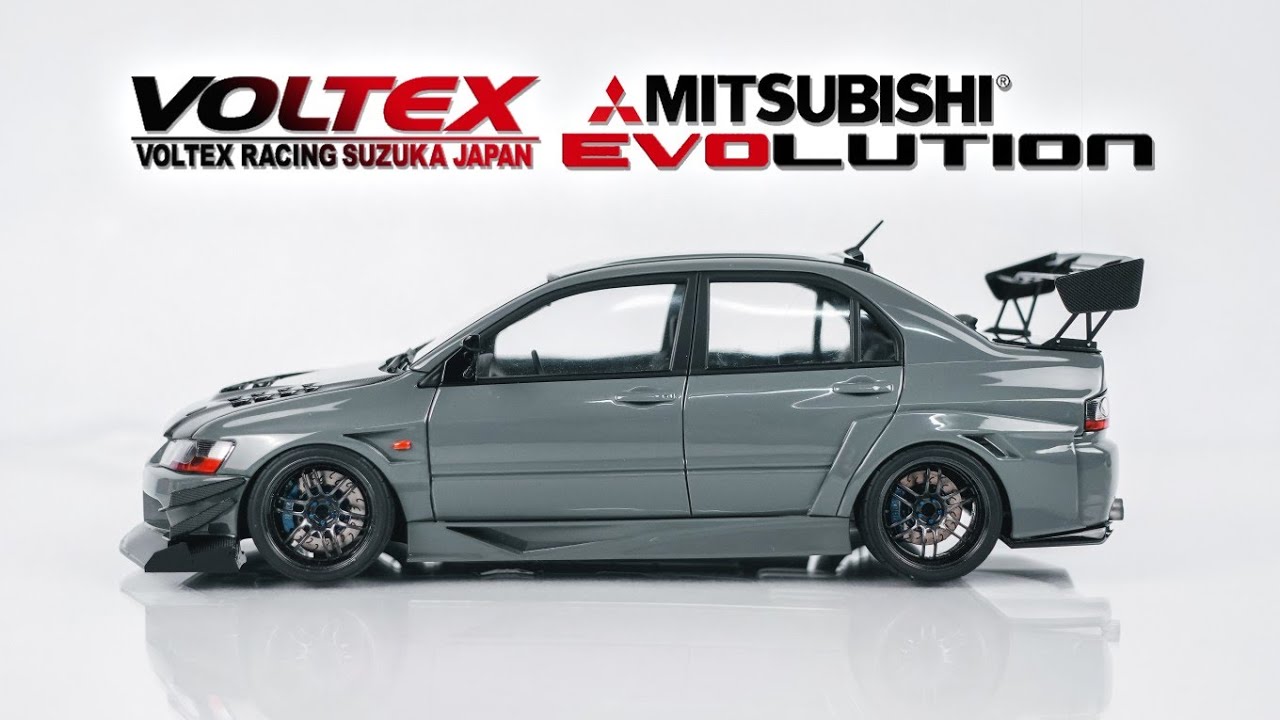 Building A Voltex Widebody Mitsubishi EVO Part 2. 1/24 Scale Plastic Model car.
