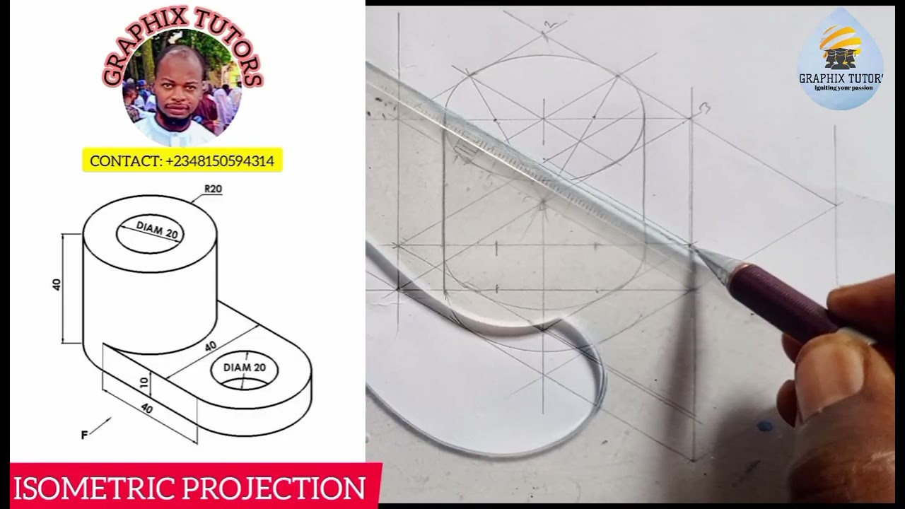ISOMETRIC PROJECTION: Circle curves and arcs in 3 - dimension view