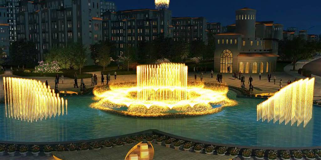 China Chongqing Large Square Musical Water Fountain Show