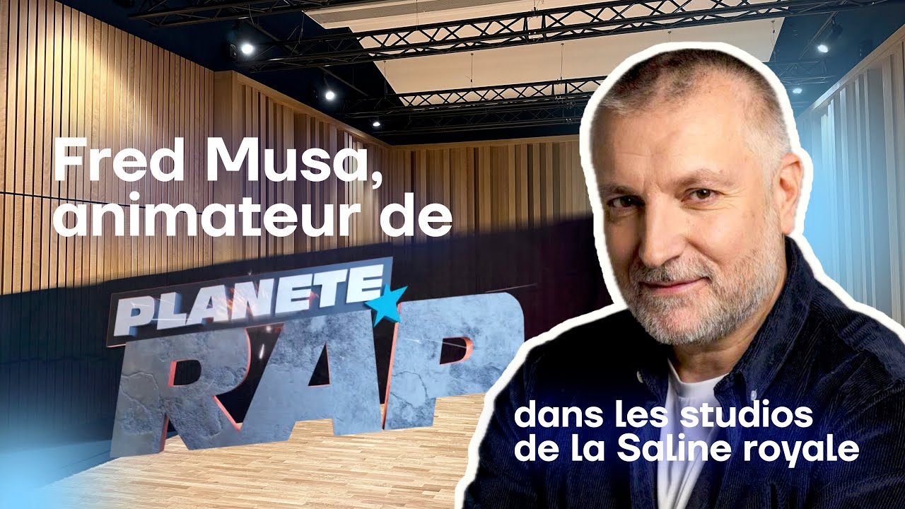 Fred Musa, l'animateur de Plan&egrave;te Rap dans les studios d'enregistrement de la Saline royale !