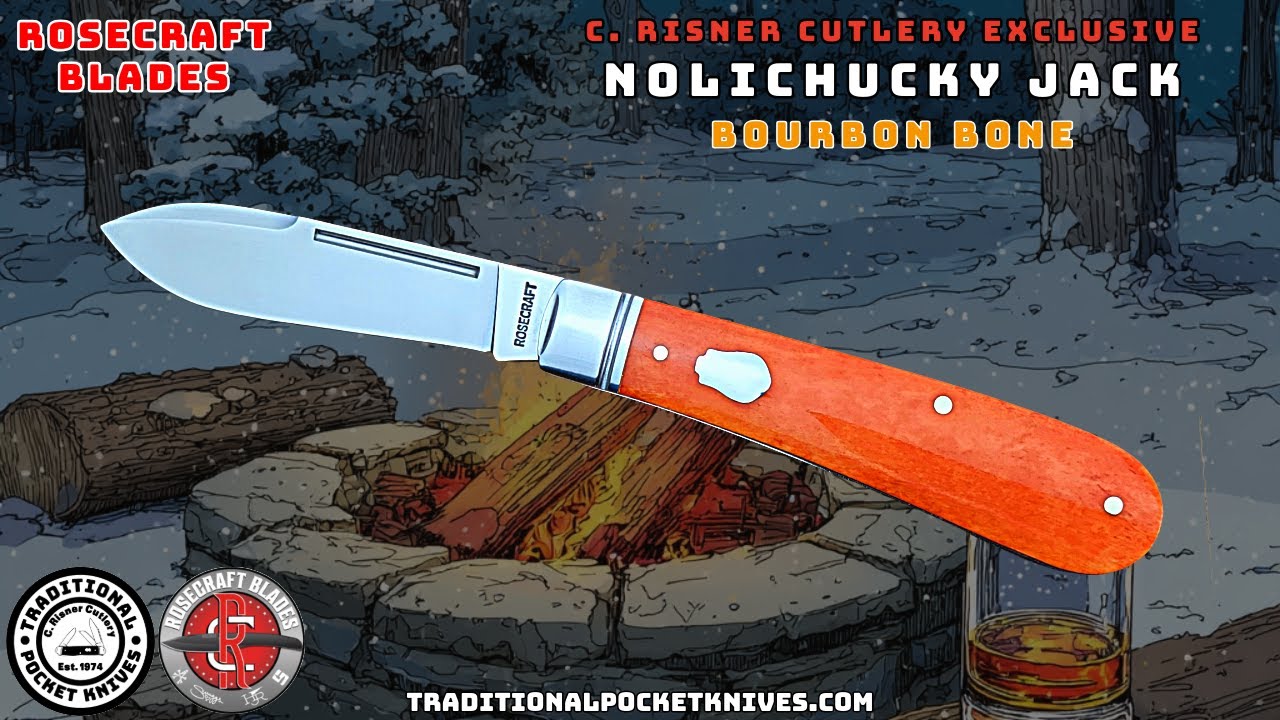 RoseCraft Blades (C. Risner Cutlery / TPK Exclusive): Nolichucky Jack -Bourbon Bone