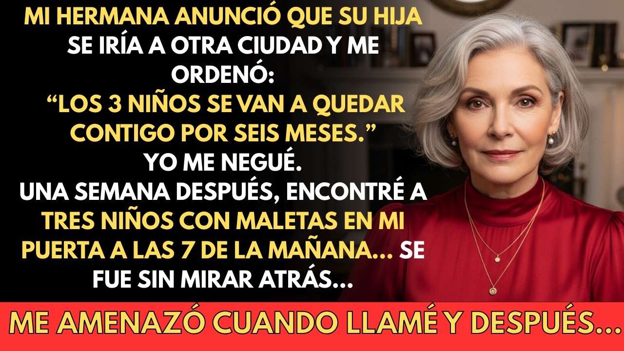 Yo dije que no me quedaría con sus hijos… entonces los dejó solos en mi puerta...