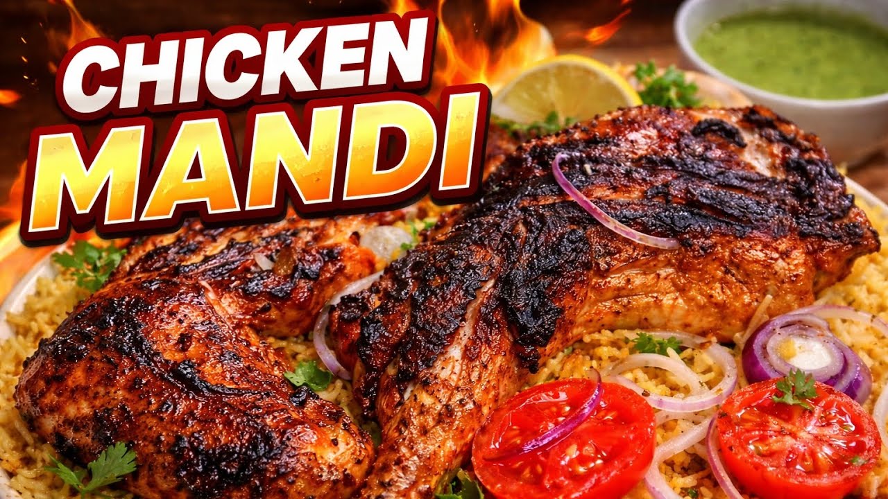 Chicken Mandi Recipe| Easy Arabian Mandi | Khabsa🤤❤️
