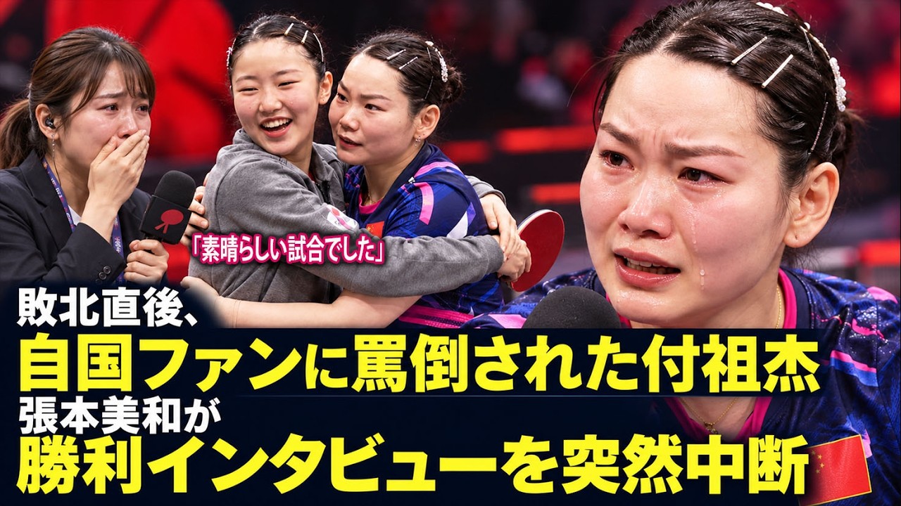 【卓球】しょうりしたはりもとみわが突然インタビューを止めて走り出した。その理由にほうどうじんが絶句&hellip;｜チャイナスマッシュ2026
