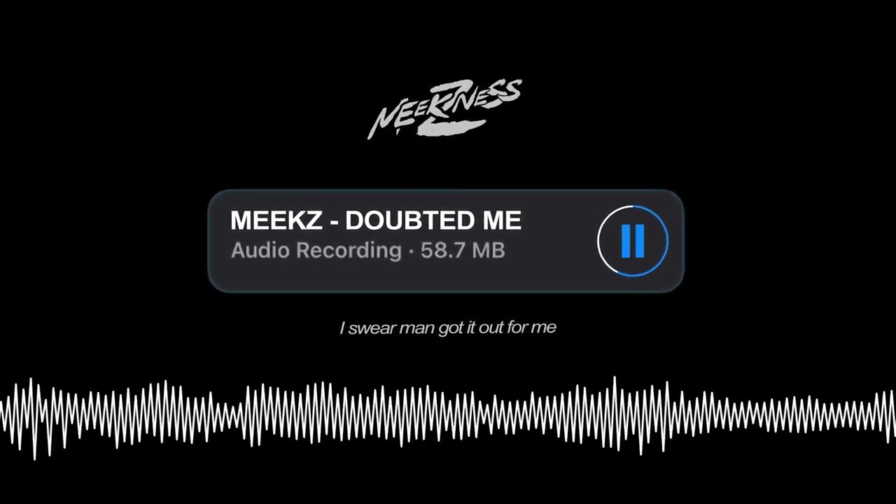 Meekz - Doubted Me (Lyric Visualizer)