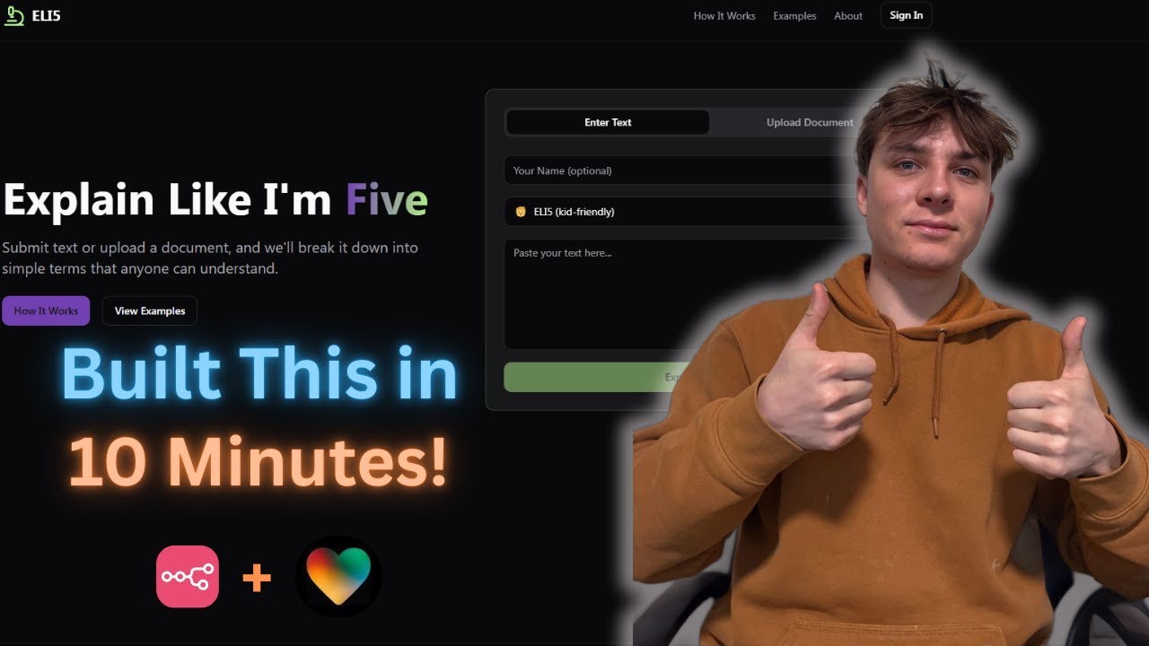 Build a No-Code App in 10 Minutes with n8n + Loveable  (full guide)