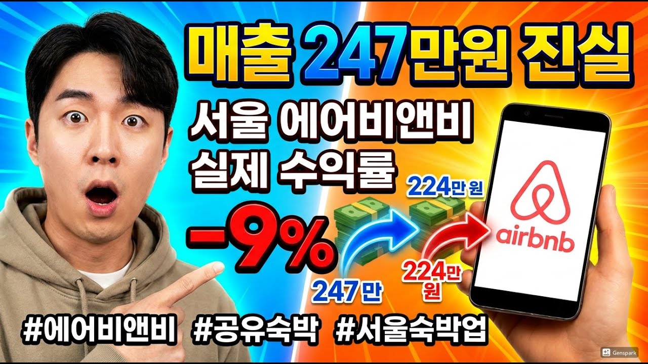 &ldquo;서울 에어비앤비, 매출 247만 원의 진실｜실제 수익은 &ndash;21만 원&rdquo; #에어비앤비 #서울숙박업 #공유숙박  #외국인도시형민박 #외도민