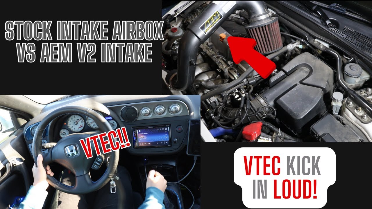 Acura RSX Type S Intake Install, AEM V2 Intake Vs Stock Intake Airbox
