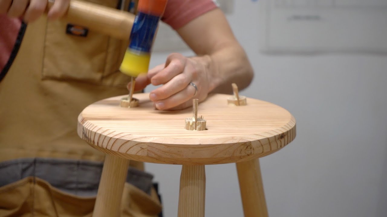 Wedging Legs and Finishing the Stool