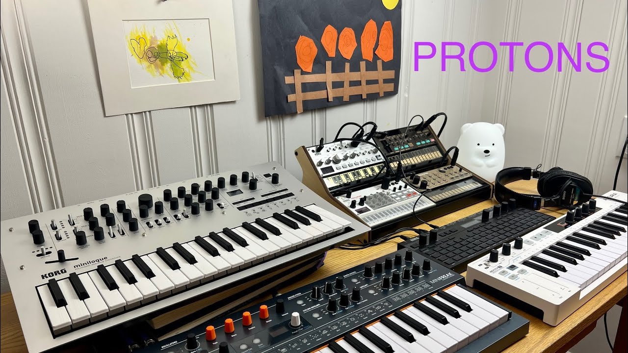 Minifreak, Monologue, Volca Bass, Volca Key, Korg SQ64 - PROTONS