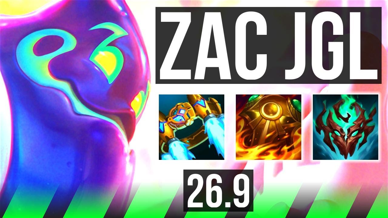 ZAC vs MASTER YI (JGL) | Good KDA: 18/1/10, 42K damage | NA Master | 26.9