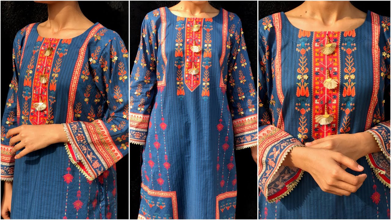 Branded Kurti Cutting and Stitching Tutorial | Stylish Branded Kurti Cutting and Stitching
