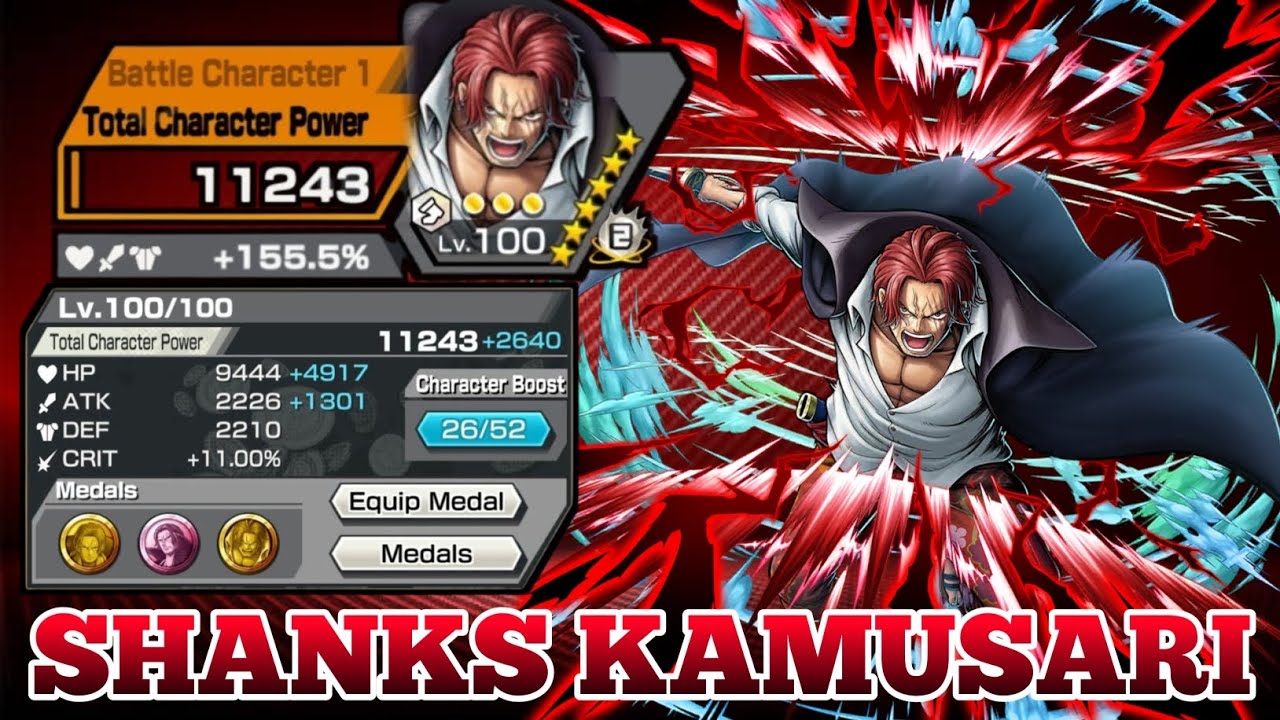 SHANKS KAMUSARI GAMEPLAY | ONE PIECE BOUNTY RUSH | OPBR