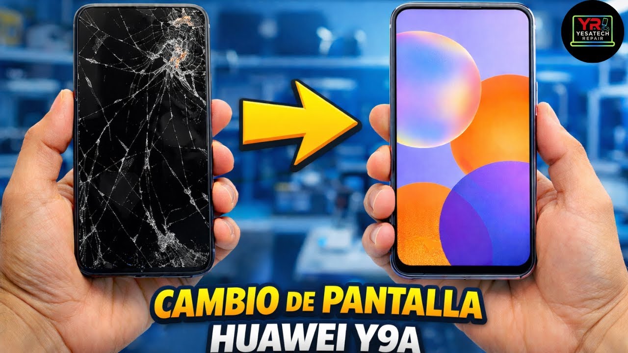 COMO CAMBIAR PANTALLA A CELULAR HUAWEI Y9A 👉📲#yesatechrepair #huawei #HUAWEIY9A #pantalla #display