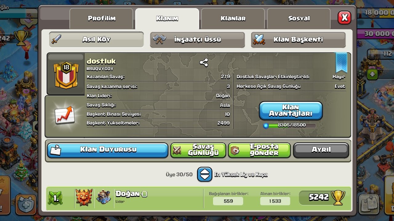 3.Seri Klan Savaşları ⚔️ (Clash of clans)