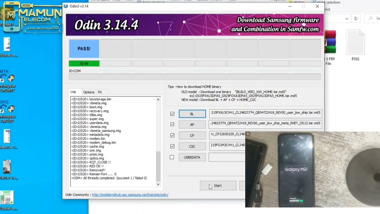 SAMSUNG M21 FRP BYPASS SAMSUNG M215F BIT 3 FRP UNLOCK SAMSUNG M21 FRP FILE BY ODIN  #samsungm21
