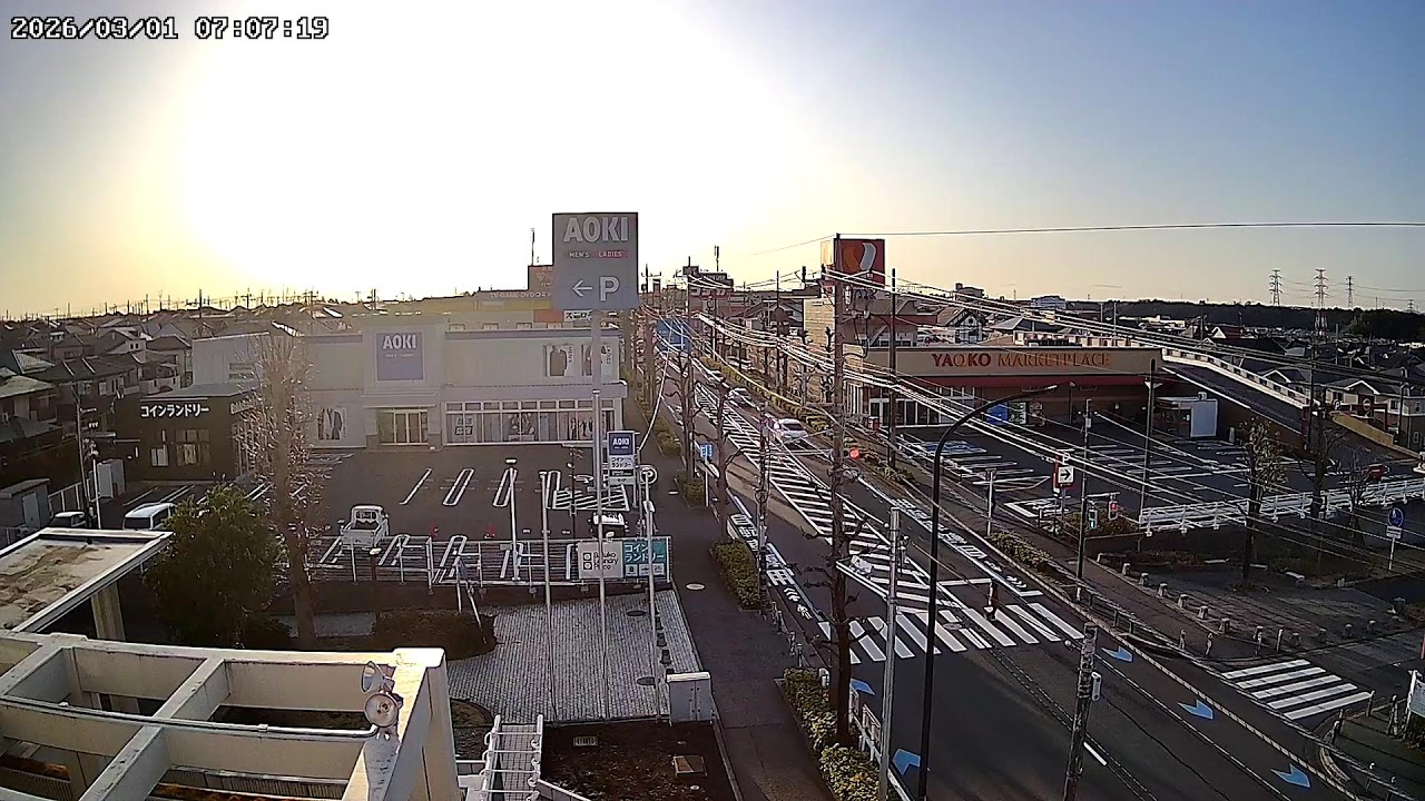 千葉県千葉市緑区おゆみ野中央バザール通りライブカメラ Chiba Chibashi Live camera.world.cam