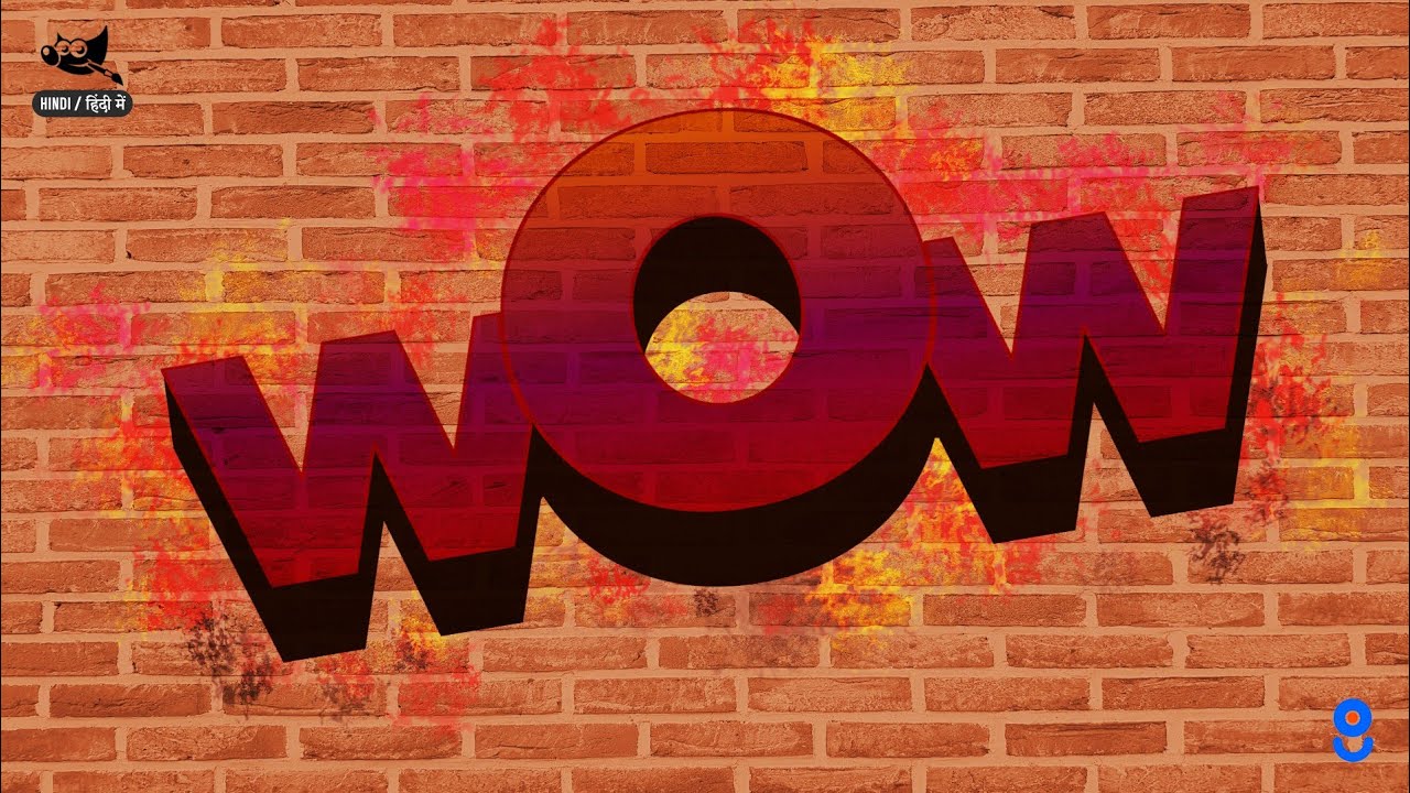 Graffiti text effect GIMP in HINDI / हिंदी में
