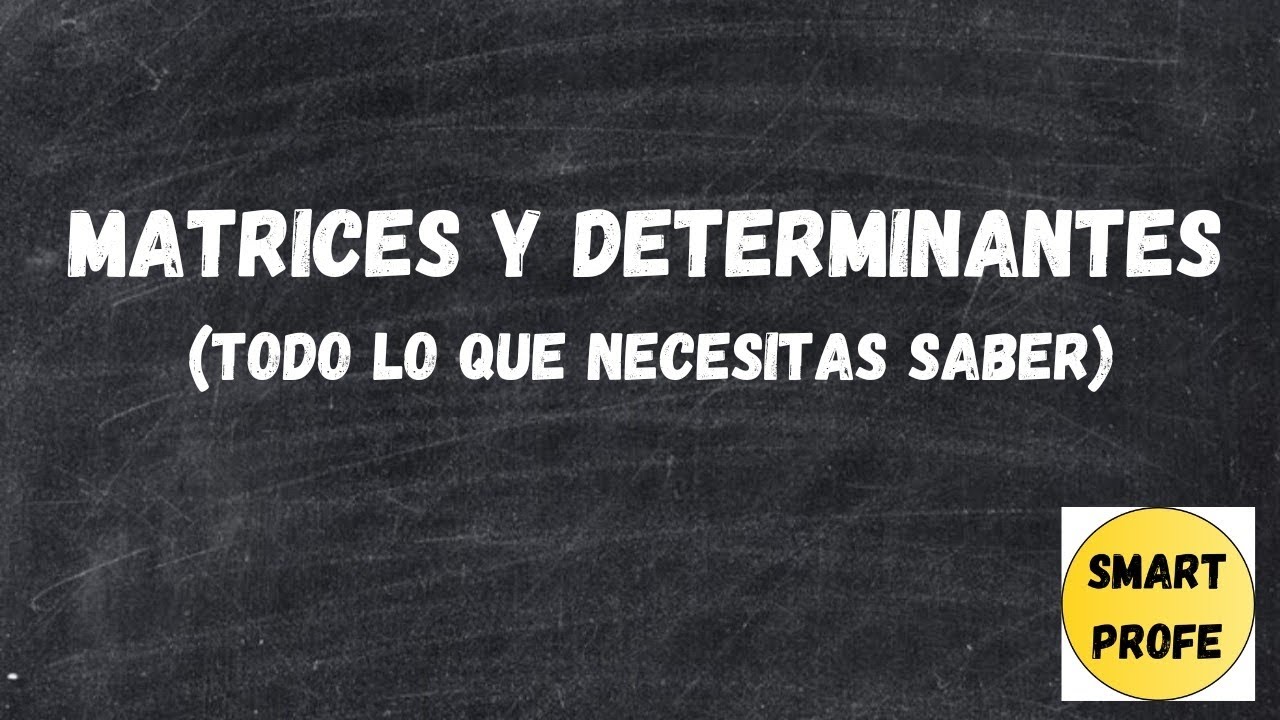 TODO LO QUE NECESITAS SABER DE MATRICES Y DETERMINANTES DE FORMA FÁCIL Y SENCILLA (BACHILLERATO)