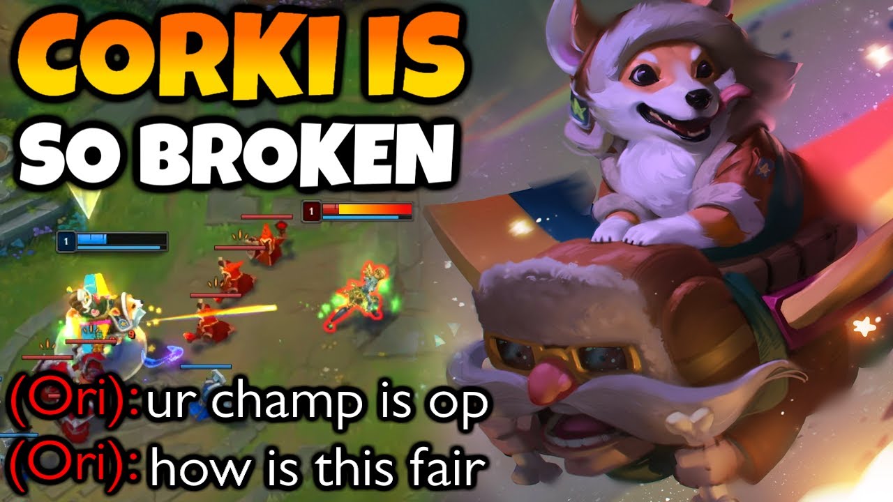 Corki is so broken he can just W in and win nearly any fight