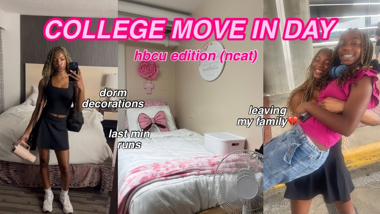 MOVE IN DAY VLOG *HBCU EDITION* (ncat) 💛💙 | running errands, room decor, leaving my family, etc!!